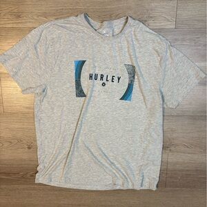 Hurley Light Gray Tee with Blue and Black Graphic